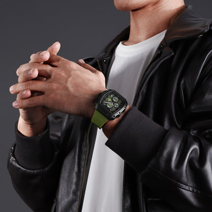 NAVIFORCE Men Sport Waterproof Quartz Watch Luxury Barrel-Shaped Steel Band Alloy Dial Casual Couple luminous Wristwatch NF8070