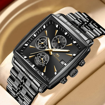 Men’s Business Casual Quartz Watch with Calendar – Elegant Daily Wear Wristwatch for Office, Party & Gift