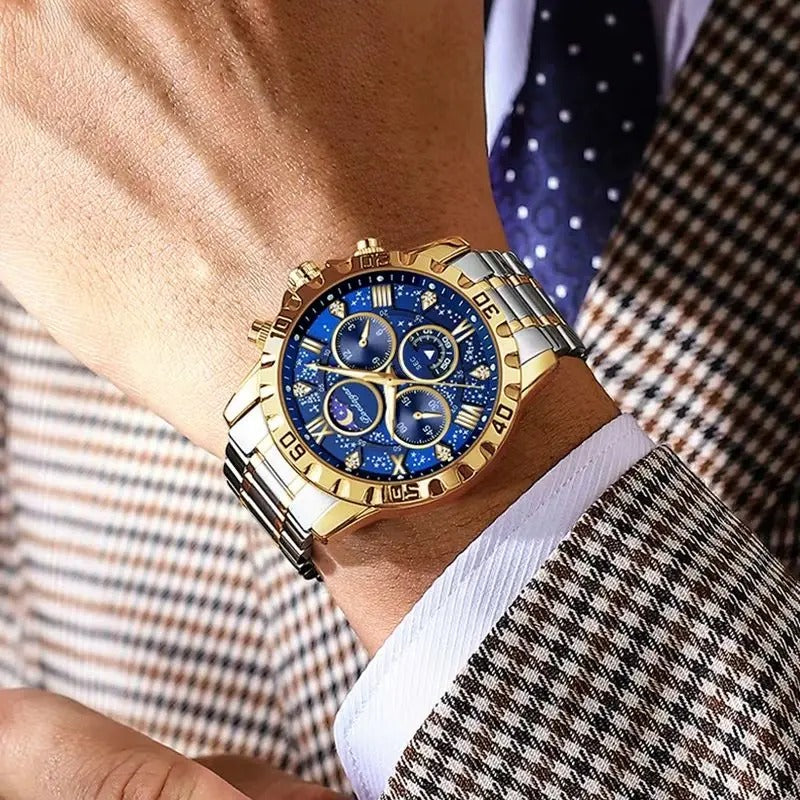 Poedagar Luxury Watch for Man Quartz Sports Men Watch Waterproof Luminous Stainl