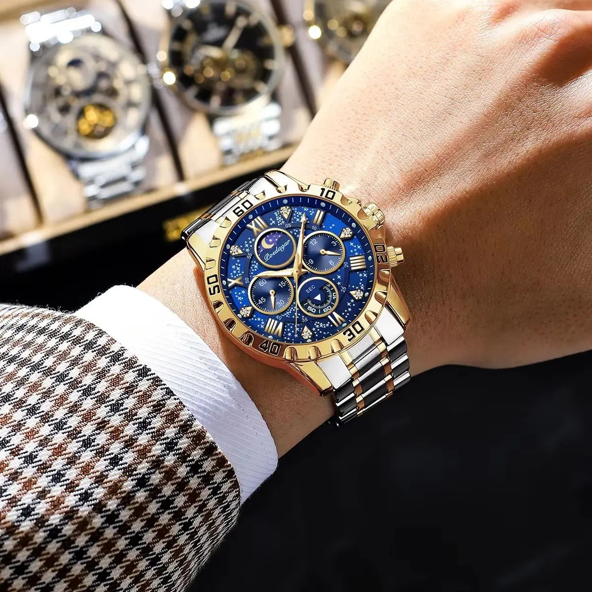 Poedagar Luxury Watch for Man Quartz Sports Men Watch Waterproof Luminous Stainl