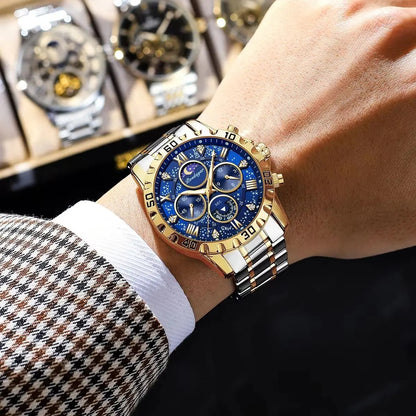 Poedagar Luxury Watch for Man Quartz Sports Men Watch Waterproof Luminous Stainl